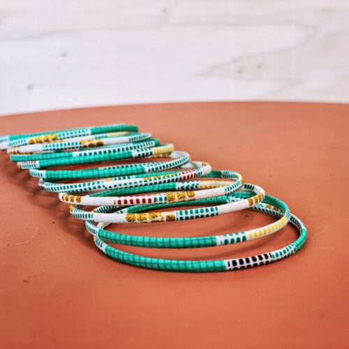 bracelet wax "KHADY", jonc fin, original et chic, tissu wax africain