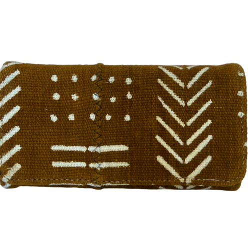 portefeuille femme artisanal en pagne tissé africain maroquinerie