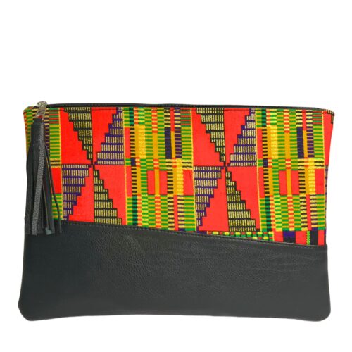 pochette ordinateur femme wax Ama rouge doré graphique mac 13 pouces